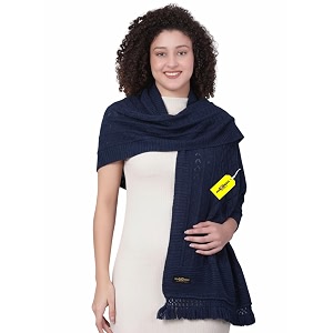 pick ur needs womens premium knitted winter soft shawl woolen warm stole with elegant lace pattern amp tassels for girls