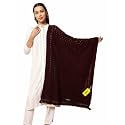 Pick Ur Needs Women’s Premium Knitted Winter Soft Shawl Woolen Warm Stole with Elegant Lace Pattern &amp; Tassels For Girls