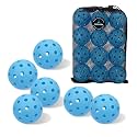 Pickleball Balls 6 Pack | 12 Pack- 40 Holes Outdoor Pickleball with Bag, Perfectly Balanced, High Bounce, Crack-Resistance，USAPA Standard - Multiple Colors