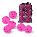 Pickleball Balls 6 Pack | 12 Pack- 40 Holes Outdoor Pickleball with Bag, Perfectly Balanced, High Bounce, Crack-Resistance，USAPA Standard - Multiple Colors