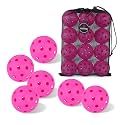 Pickleball Balls 6 Pack | 12 Pack- 40 Holes Outdoor Pickleball with Bag, Perfectly Balanced, High Bounce, Crack-Resistance，USAPA Standard - Multiple Colors