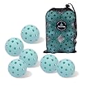 Pickleball Balls 6 Pack | 12 Pack- 40 Holes Outdoor Pickleball with Bag, Perfectly Balanced, High Bounce, Crack-Resistance，USAPA Standard - Multiple Colors