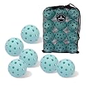 Pickleball Balls 6 Pack | 12 Pack- 40 Holes Outdoor Pickleball with Bag, Perfectly Balanced, High Bounce, Crack-Resistance，USAPA Standard - Multiple Colors
