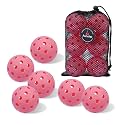 Pickleball Balls 6 Pack | 12 Pack- 40 Holes Outdoor Pickleball with Bag, Perfectly Balanced, High Bounce, Crack-Resistance，USAPA Standard - Multiple Colors