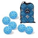 Pickleball Balls 6 Pack | 12 Pack- 40 Holes Outdoor Pickleball with Bag, Perfectly Balanced, High Bounce, Crack-Resistance，USAPA Standard - Multiple Colors