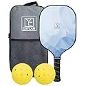Pickleball Paddles Set of 1, USAPA Approved Pickleball Set, Fiberglass Lightweight Rackets 1 Pack, 1 Outdoor, 2 Indoor Pickleball Balls, 1 Bag for Women Men, (Blue 1Pc)
