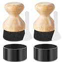 Pickmesh 2 Pcs Cutting Board Oil Wax Applicator with Lid Bamboo