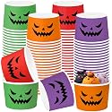 Pickmesh 80 Pcs Halloween Snack Cups 9 oz Ghost Pumpkin Disposable Bowls