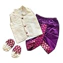 Picksparrow Baby Boy Shirt-Dhoti Pants-Booties (Cotton Silk, Checks)