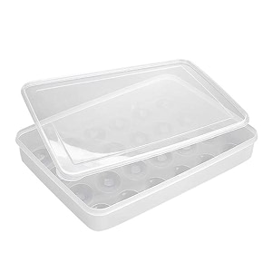 24 grids clear plastic egg container dispenser box case holder egg basket tray useful for home kitchen