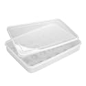 24 Grids Clear Plastic Egg Container Dispenser Box Case Holder Egg Basket Tray Useful for Home Kitchen