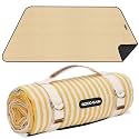 Picnic Outdoor Blankets Waterproof Extra Large - Beach Mat Sand Free Foldable with Carry Strap | Portable Camping Blanket | Park Blanket for Grass Park, Hiking, Travel, Concerts, Indoor (Yellow)