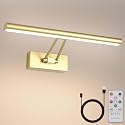 Picture Light,13.5" Art Light, Picture Light Battery Operated,3CCT Picture Frame Light,Wireless Picture Lights for Painting,Wall Display, Photo,Library Gold-Painted