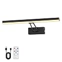 Picture Light, 16 inches Art Light, Picture Light Battery Operated,3CCT Picture Lights for Wall,Battery Operated Wall Lights,Gallery Light for Wall,Photo,Library (Matt Black)