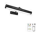 Picture Light for Wall, 4400mAh Rechargeable Wireless Remote, 13" Dimmable Magnetic LED Art Display Light with 3 Color Modes for Painting, Gallery, Living Room, Bedroom, Hallway (Black)