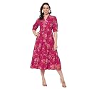 PIDAVLIYA39S Women39s Cotton Floral Printed Midi Dress