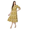 PIDAVLIYA39S Women39s Cotton Floral Printed Midi Dress