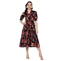 PIDAVLIYA39S Women39s Cotton Floral Printed Midi Dress
