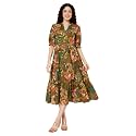 PIDAVLIYA39S Women39s Cotton Floral Printed Midi Dress