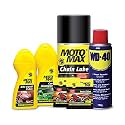 Pidilite Motomax Bike Grooming & Maintenance Mega Kit 1 - Car Shampoo 100 ml, Instashine Polish in Sponge 2N, Bike Polish Liquid 100 ml, Chain Lube 200 ml, WD40 170 g