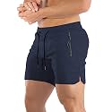 PIDOGYM Men39s 534 Gym Workout ShortsFitted Jogging
