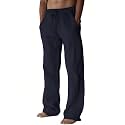 PIDOGYM Mens Cotton Linen Pants Beach Casual Pajama Pants with Pockets