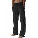 PIDOGYM Mens Cotton Linen Pants Beach Casual Pajama Pants with Pockets