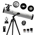Pie Matrix Pegasus 76700 Newtonian Reflector Telescope with 235x Ultra HD Zoom,Fully Coated Glass Optics,Alt-Az Mount, Professional Telescopes to Explore Moon, Saturn Rings, Planets & Deep Sky Objects