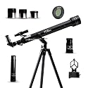 Pie Matrix Phoenix 60700 Astronomical land & Sky Refractor Telescope with 175x Ultra Zoom,Fully Coated Glass Optics, Alt-Az Mount,Professionals to Explore Moon,Saturn Rings, Planets & Deep Sky Objects