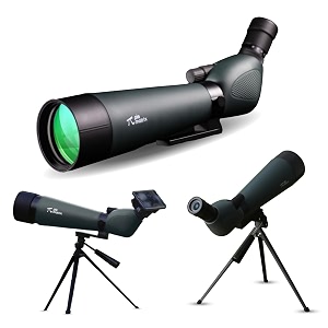 pie matrix sight master spotting scope 20-60x80 hd with phone adapter tripod stand amp carry bag  bak4 prismfog proof waterproof  bird watchingastronomyscenerywildlifestargazingtarget shooting