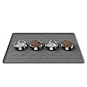 Pieviev Silicone Dog Cat Food Bowl Mat, Waterproof Raised Edge, 34'' x 22''
