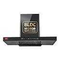Pigeon Atmos 90 cm BLDC T Shape Kitchen Chimney 1500 m3/hr | Filterless Autoclean Kitchen Chimney | 12 Years Motor and 2 Years Comprehensive Warranty |Black | 9 Speed Touch Control + Motion Sensor