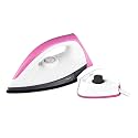 Pigeon 1300 Watts Cordless Electrical Dry Iron | Non-Stick Sole Plate with Ceramic coating | Quick Heat-Up | Pink