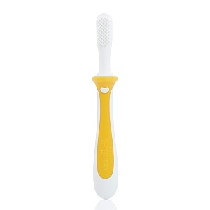 pigeon baby training manual toothbrush lesson 1for 6-8 month babies0-4 month milk teeth babiesyellow 1 piece