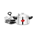 Pigeon Classic Stainless Steel Idli Maker Induction & Standard Idli Maker (3 Plates, 12 Idlis )
