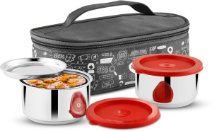 pigeon nutri fresh 2 containers stainless steel office lunch box