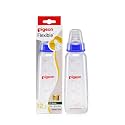 Pigeon Flexible Baby Feeding Bottle | Japan's No.1 Brand | Ideal for 12+ Month Babies | BPA Free| BPS Free | Uniquely Designed Nipple Releases Milk only When Baby Drinks | Blue Colour | 240 ml