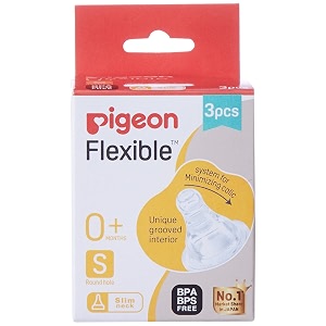pigeon peristaltic nipple s 3 pcs  feeding bottle nipple small size