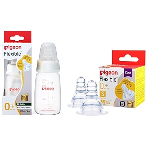 pigeon peristaltic nipple sfor 0 month babiesbps freebpa freepack of 2 amp pigeon peristaltic baby nursingfeeding bottle rpp nipple sfor 0 month babiesbpa freebps freewhite120 ml
