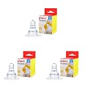 Pigeon Peristaltic Nipple S,for 0+ Month Babies,BPS Free,BPA Free (Pack of 3)