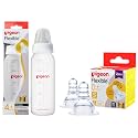 Pigeon Peristaltic Nipple S,for 0+ Month Babies,BPS Free,BPA Free,Pack of 2 & Pigeon Peristaltic Baby Nursing/Feeding Bottle RPP Nipple S,for 4+ Month Babies,BPA Free,BPS Free,White,240 ml