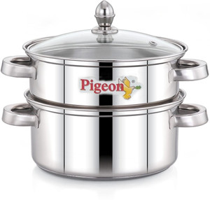 pigeon steamer pot 2 - tier 18 cm stainless steel steamer