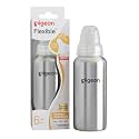 Pigeon Steel Bottle 240ml Y Size with Plastic Hood & Cap (Natural)