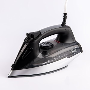 pigeon by stovekraft satin steam iron for clothes2400 watts instant heat with sprayblackceramic base plate with glidetechanti driphyperburst amp vertical steamself-clean17m long cord