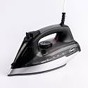 Pigeon By Stovekraft Satin Steam Iron For Clothes,2400 Watts Instant Heat With Spray(Black),Ceramic Base Plate With Glidetech,Anti Drip,Hyperburst &amp; Vertical Steam,Self-Clean,1.7M Long Cord