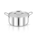 Pigeon Tristeel Triply Stainless Steel Biryani Pot with Lid (4600ml) | Full Body Triply | ISI Certified Stainless Steel Handi | Durable Cooking &amp; Serving Casserole | Induction Compatible