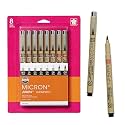 SAKURA Pigma Micron 00501020305081mm Brush Ink Color-Black