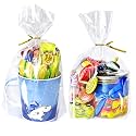 PigPotParty Cellophane Gift Bags 8x11 Inch, 100 Pack, Clear Goodie Bags