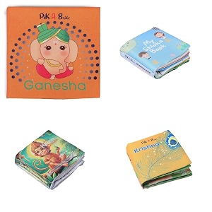 pik a boo learning cloth books combo  shloka hanuman english krishna amp ganesh  indian mythology for toddlers amp kids  soft fabric book for ages 1-6  early learning amp interactive