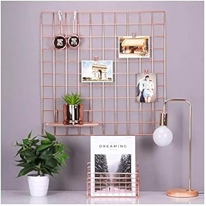 diy steel grid square photo frame for wall 40  40 cm clip holder photo framemulti functional creative mesh wall grid made in india-black-1pc